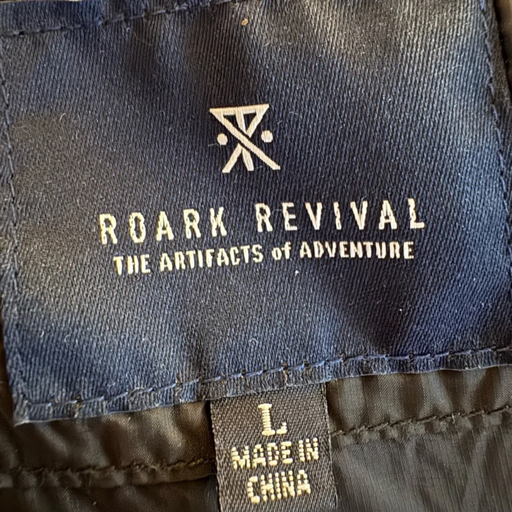 Roark Mens Black Quilted Primaloft Insulated Lightweight Bomber Zip Jacket sz L